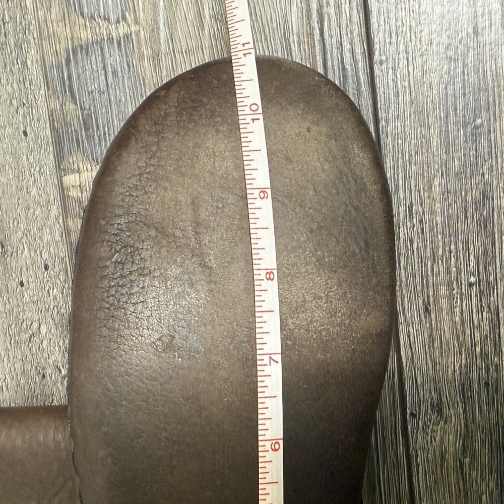 Sundance Boots Brown Mens US 11 Mid Calf Textured Leather Contrast Stitching - Picture 7 of 9